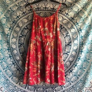 Floral red sundress